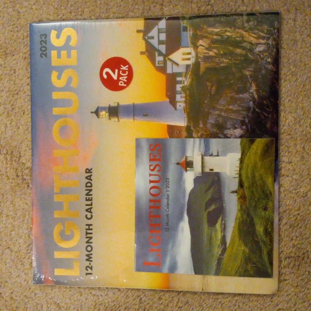 2023 Lighthouses 12-Month Wall Calendar (2 Pack)